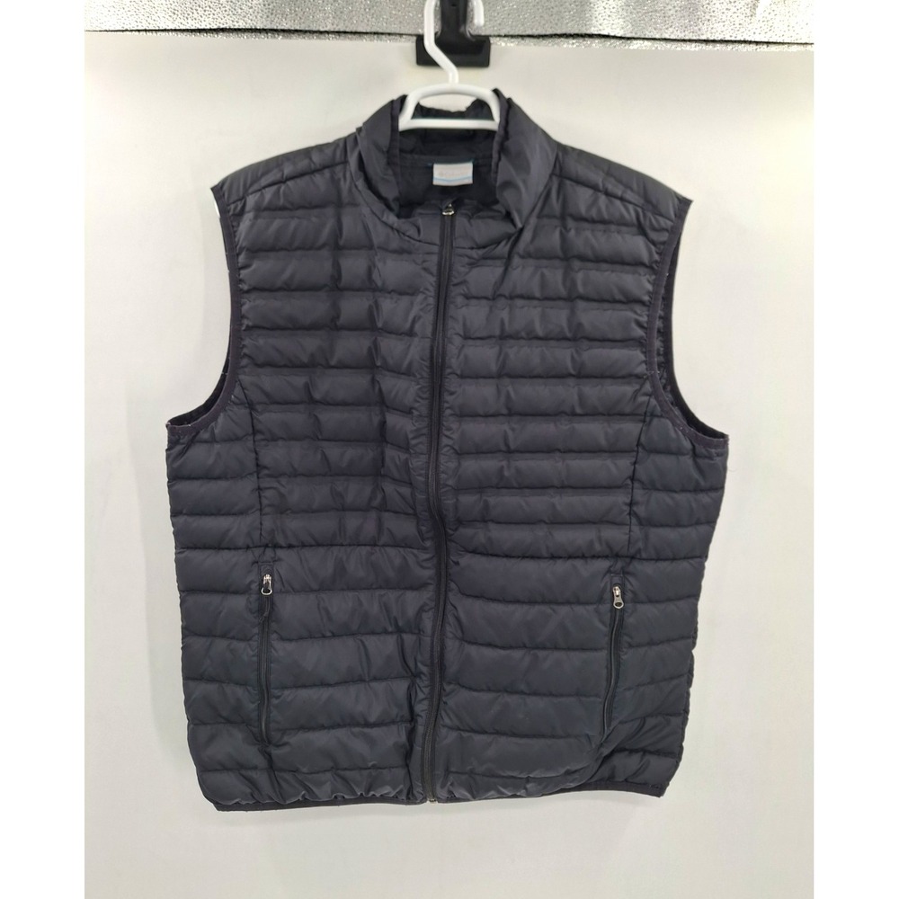 Columbia Men's Black Down Insulated Puffer Vest XL Full Zip